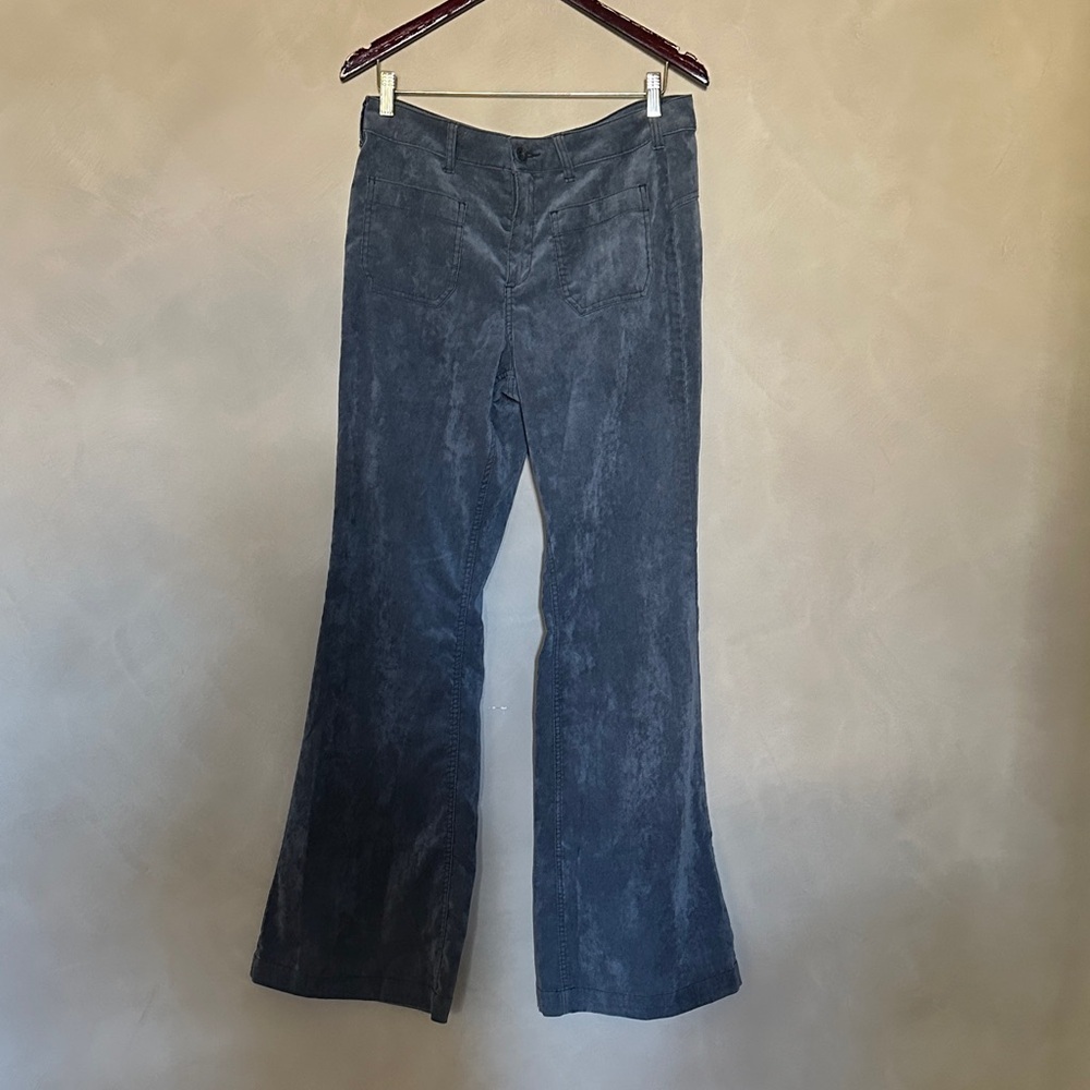 Free People Gray Terry Cloth Collection  Mid Rise Pants size 30